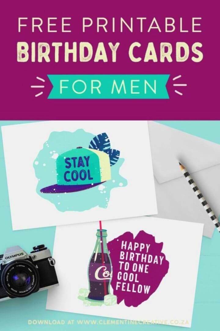 DIY Birthday Cards for Him, easy to make birthday card