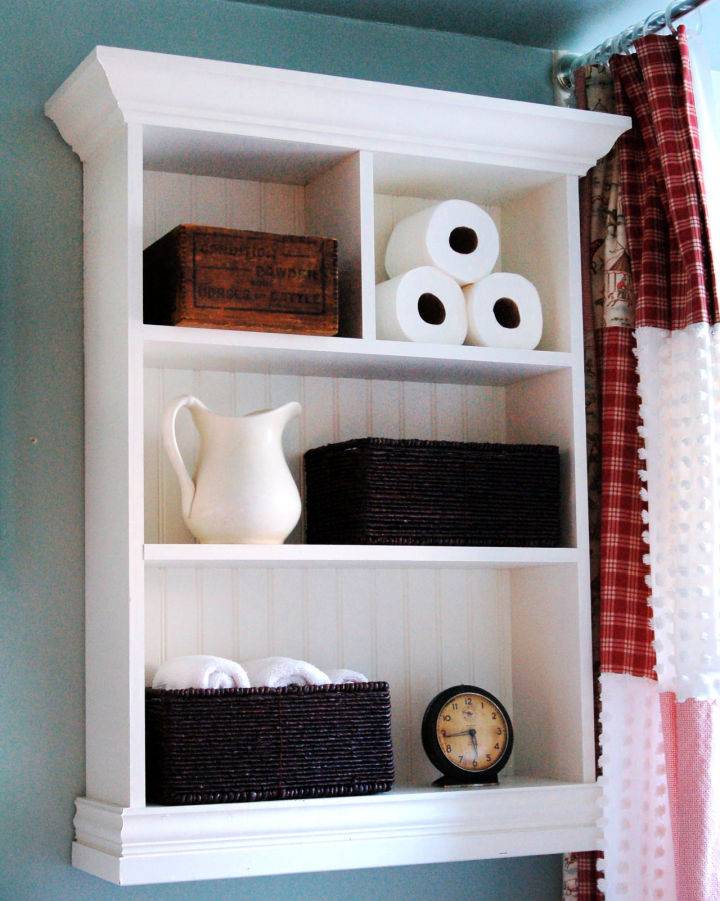 DIY Cottage Bathroom Storage Cabinet