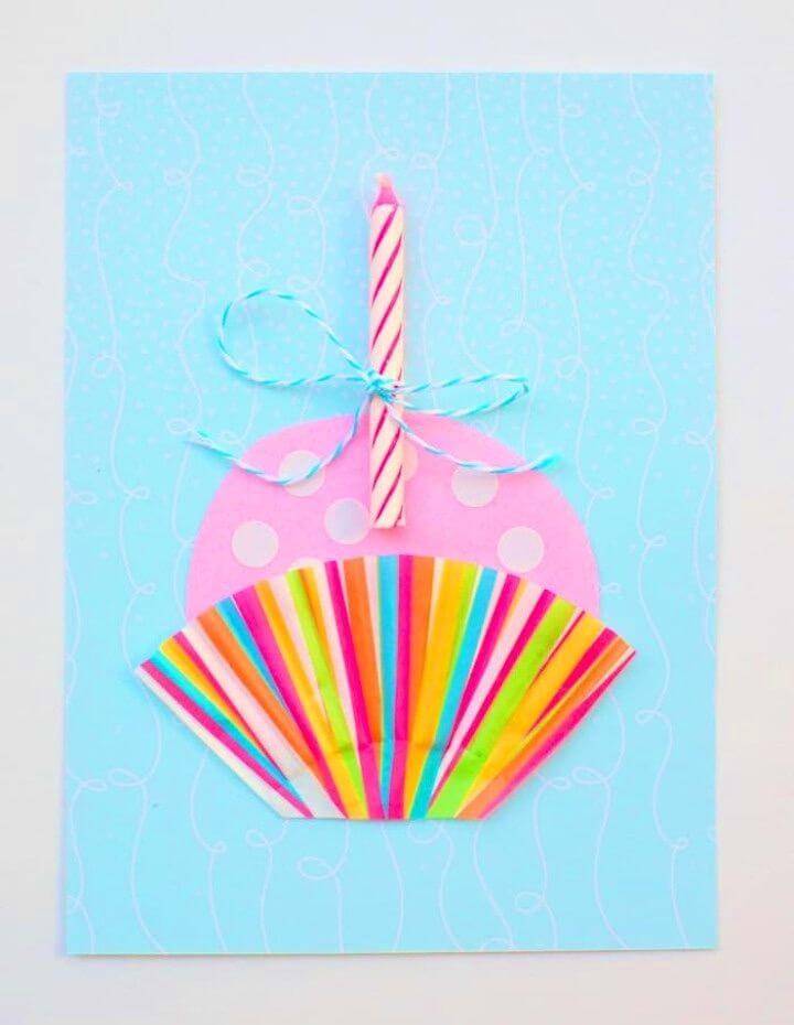 DIY Cupcake Birthday Card In Minutes, Easy DIY Birthday Card