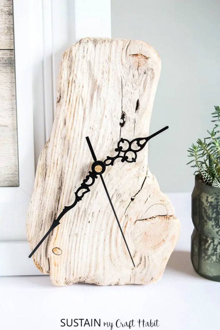 Homemade Driftwood Clock