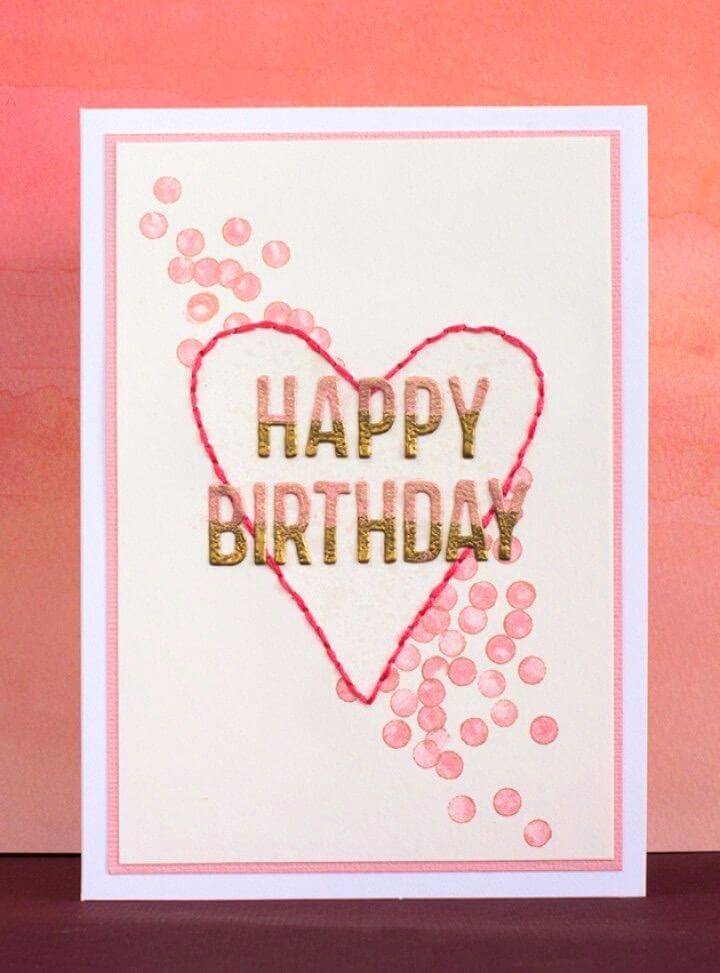 DIY Happy Birthday in Rose Gold, DIY Romantic Birthday Card