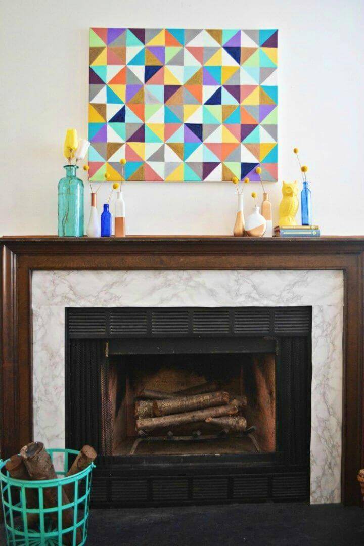 DIY Marble Fireplace Under $15