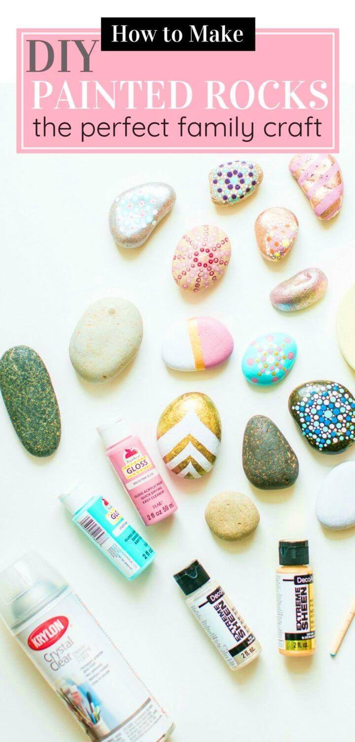 DIY Painted Rocks Craft For The Whole Family_, easy rock painting patterns