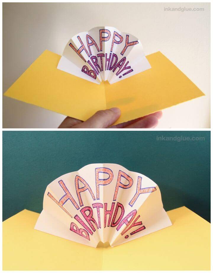 DIY Pop-up Birthday Card, unique handmade birthday card