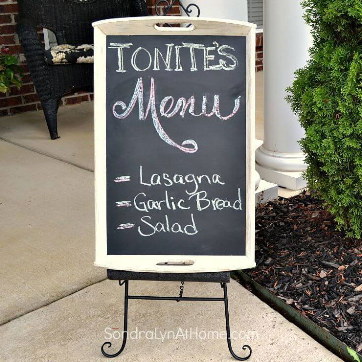 DIY Vintage Inspired Chalkboard Paint Tray