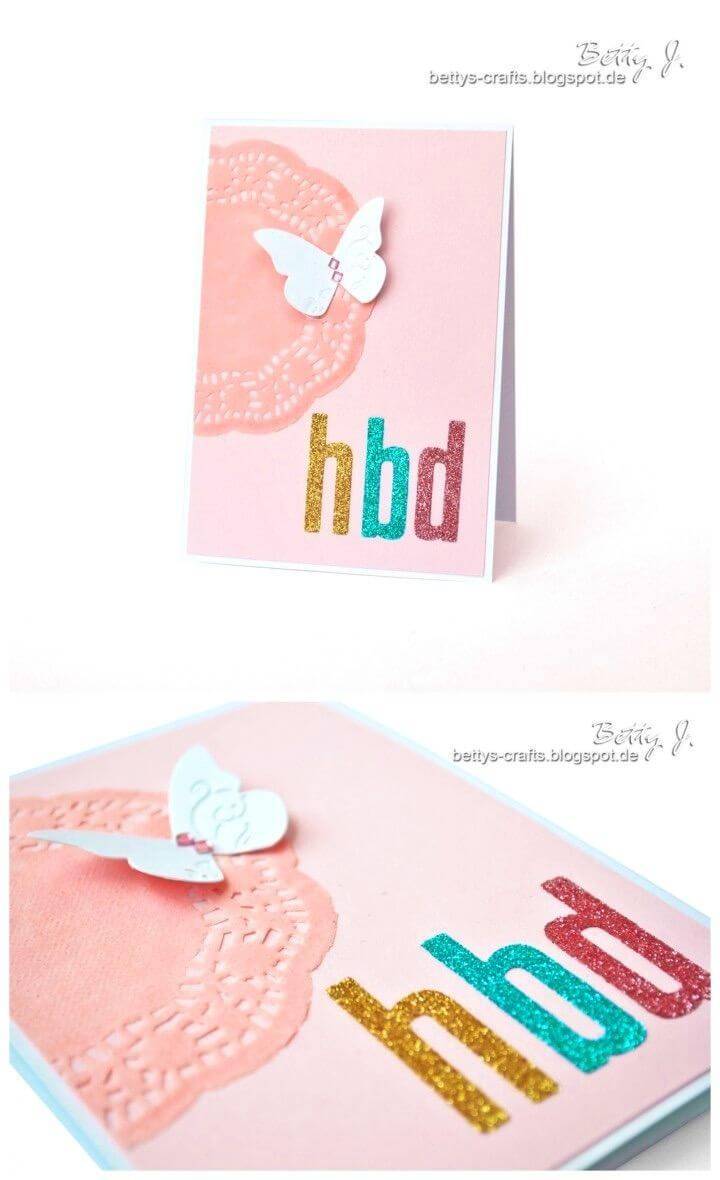 DIY hbd - Happy BirthDay Card, DIY birthday card step-by-step instructions
