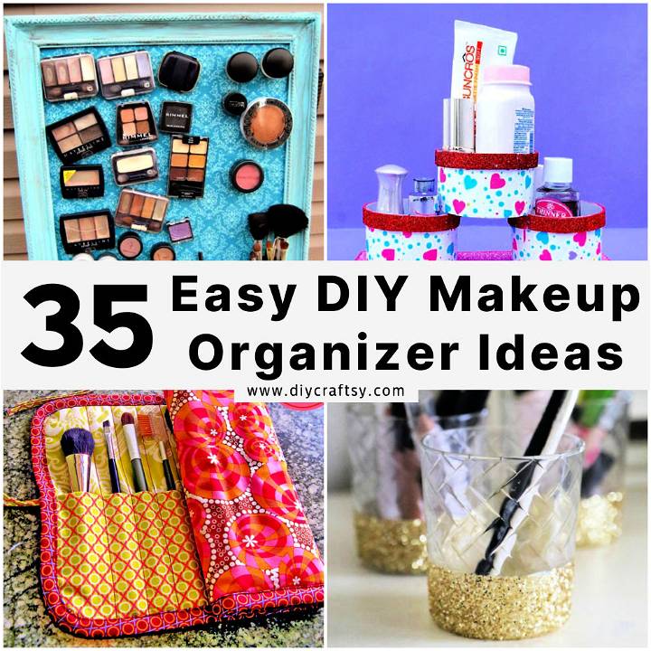 DIY makeup organizer storage ideas