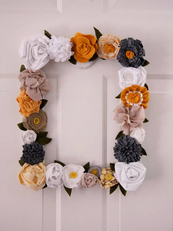 Easy Way to Make a Scrappy Flower Spring Wreath