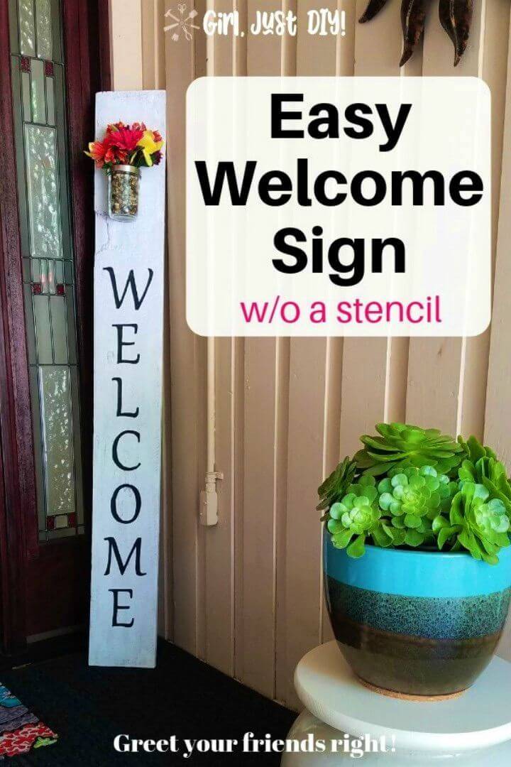 Easy to Make Welcome Sign
