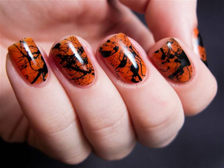 Free Spooky Splatter Nails Pattern