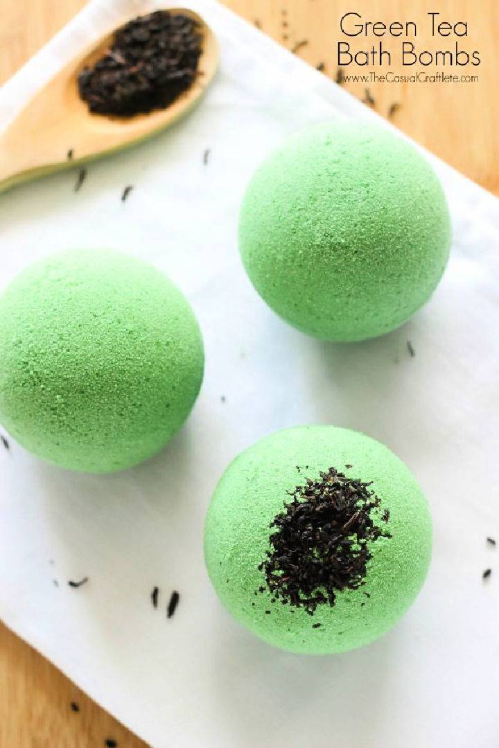 Relaxing and Luxurious Green Tea Bath Bombs