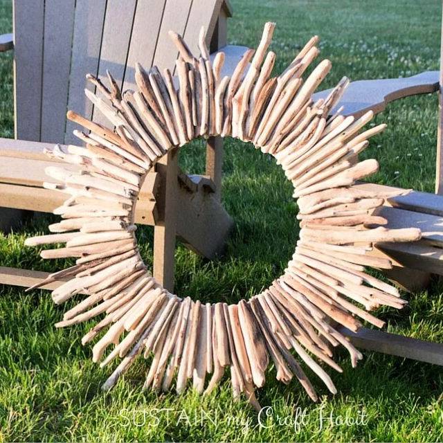 Handmade Driftwood Summer Wreath