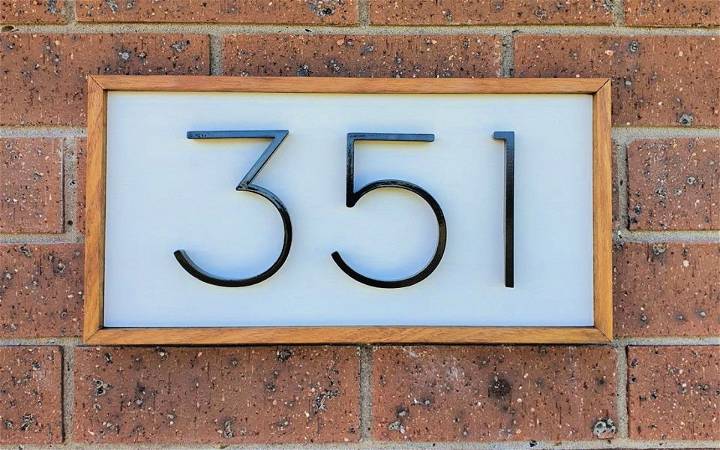 Homemade House Number Sign