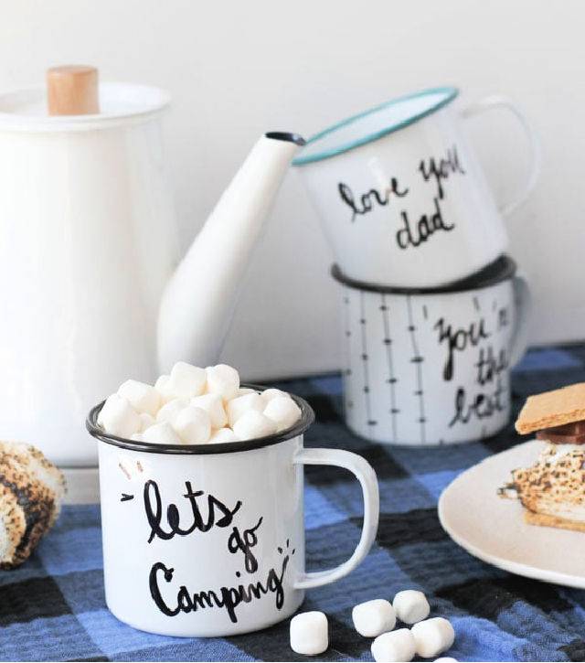 Homemade Personalized Enamel Mug Gifts