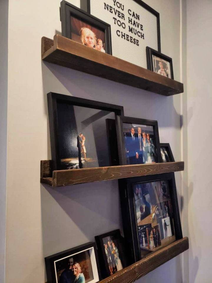 Homemade Wood Picture Ledge