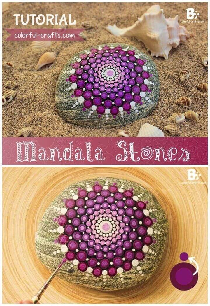How To Paint Mandala Stones, Rock Painting Designs, Rock Painting Patterns and Inspirations