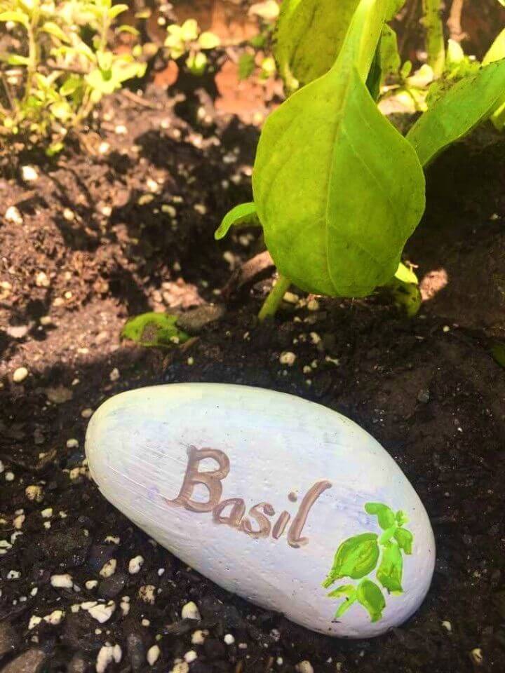 How to Make Painted Rock Plant Markers,