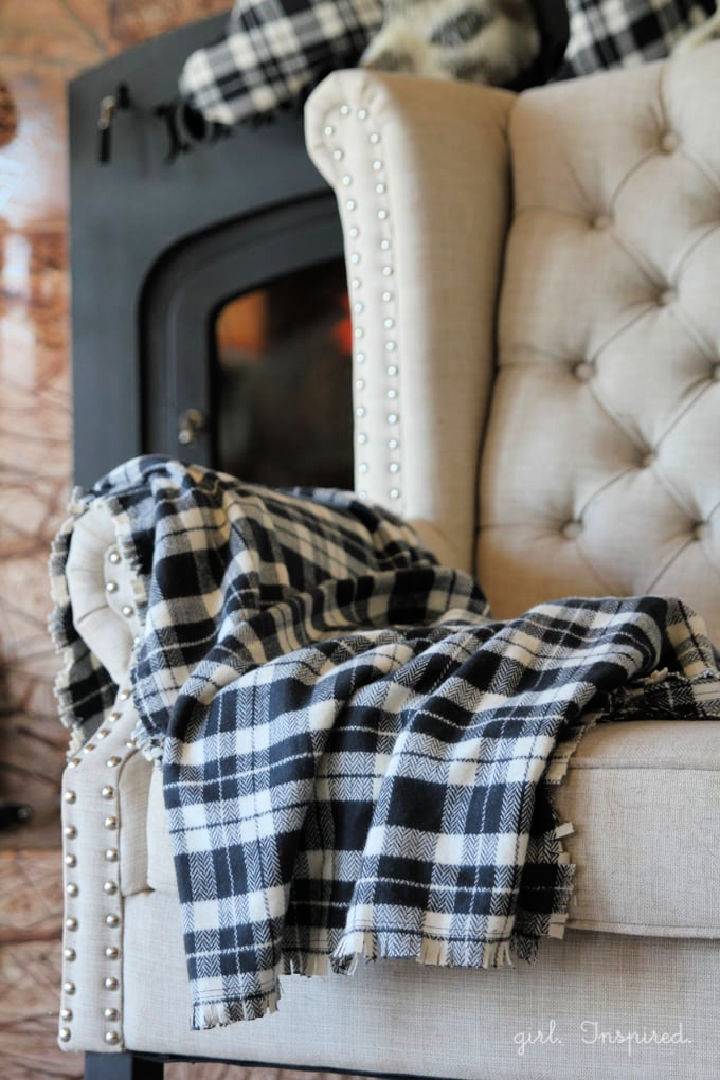 How to Make a Flannel Fringe Throw Blanket