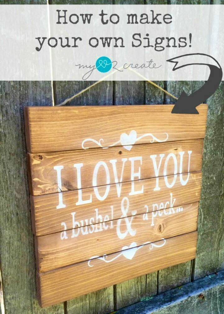 How to Make a Scrap Wood Sign, also make use of wood and marble contact paper to make gorgeous wood wall signs!