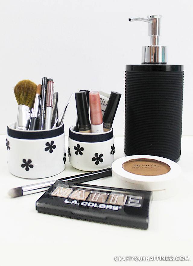 Inexpensive DIY Makeup Storage Idea