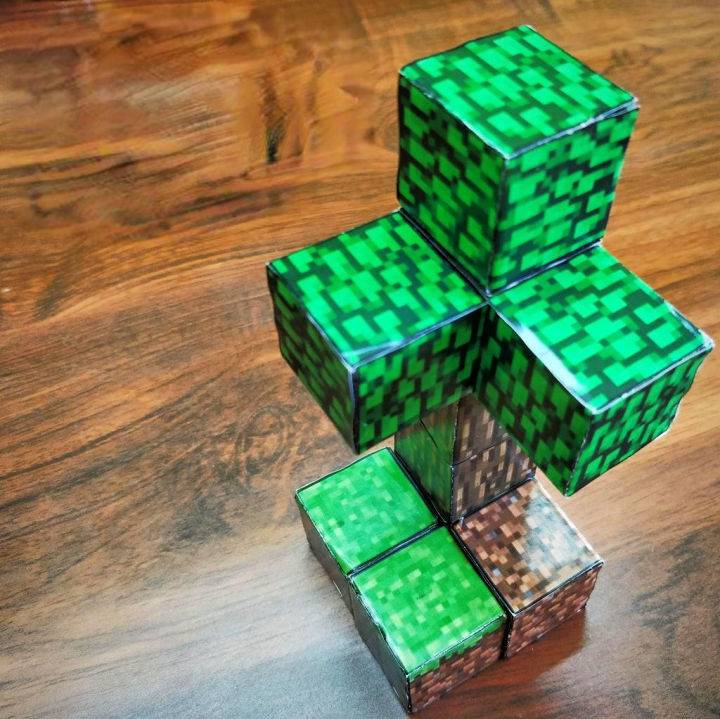 DIY Magnetic Minecraft Block at Home