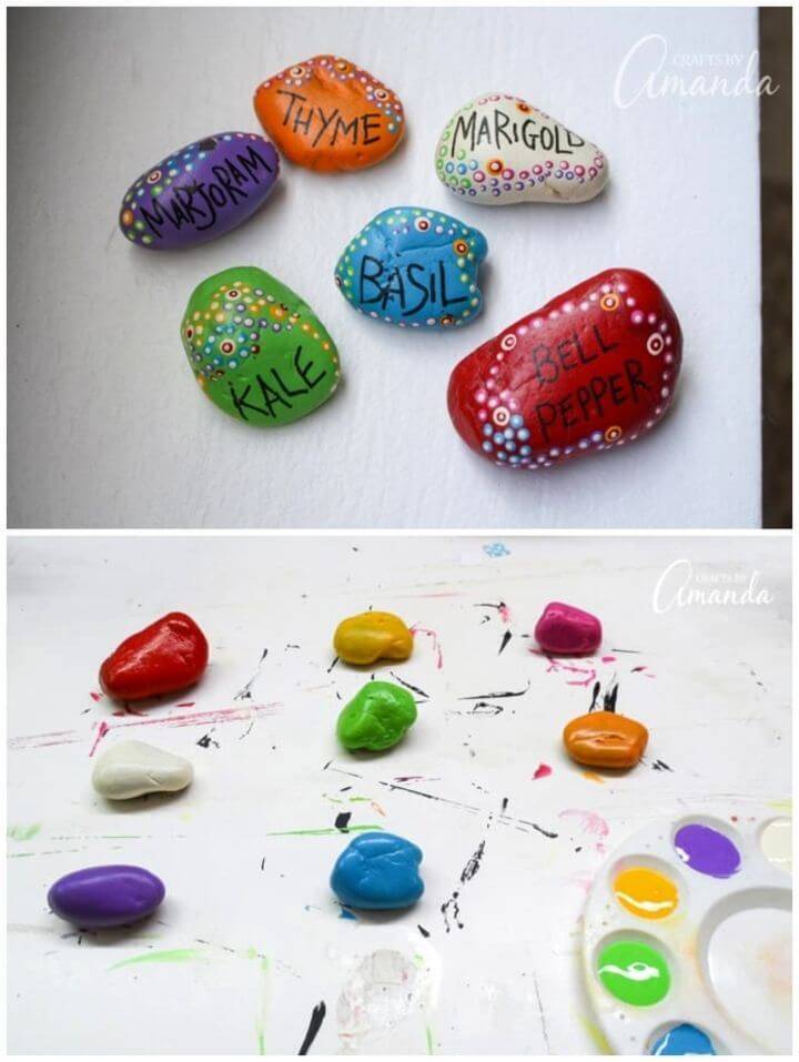 Make Painted Rock Garden Markers, Painted Rocks for Outdoor