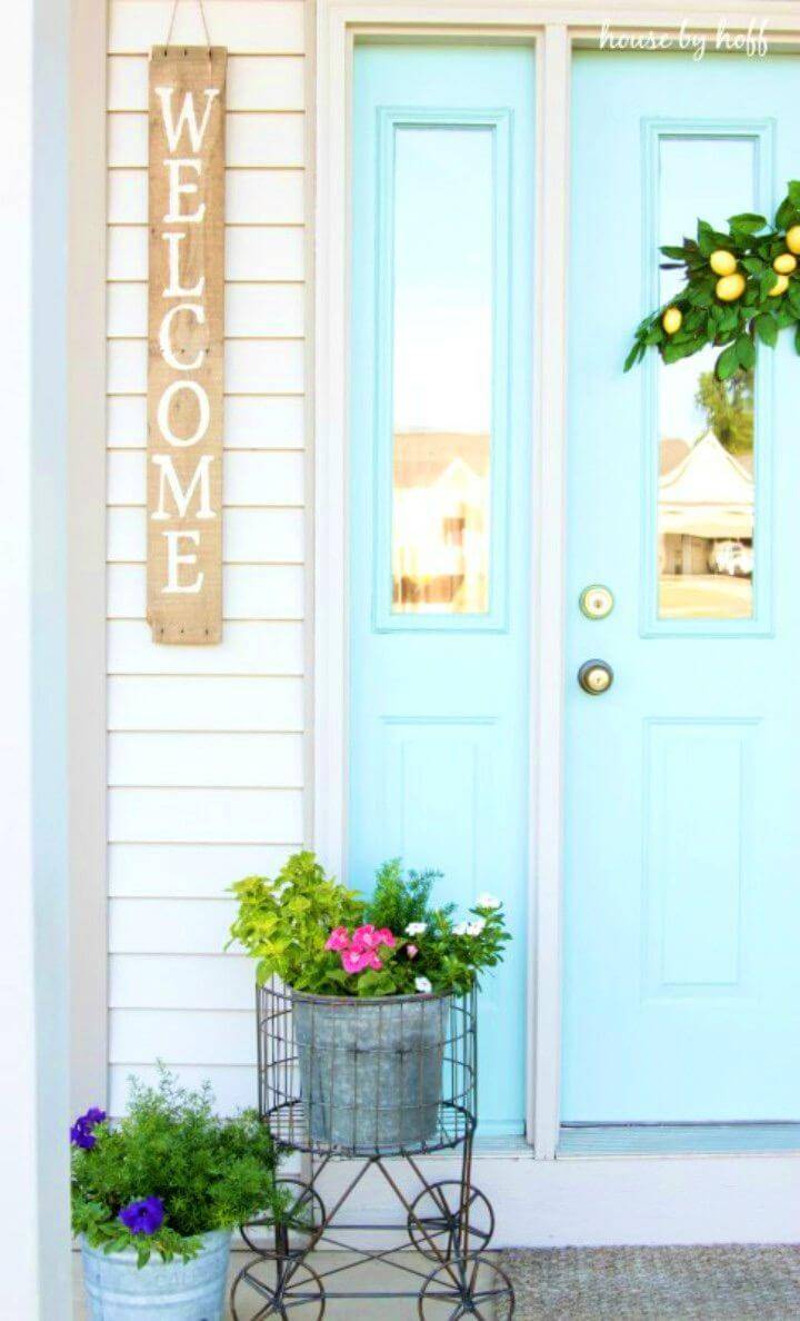 Make Pallet Wood Welcome Sign, craft free rustic welcome art signs for porch using the free wood pallets!