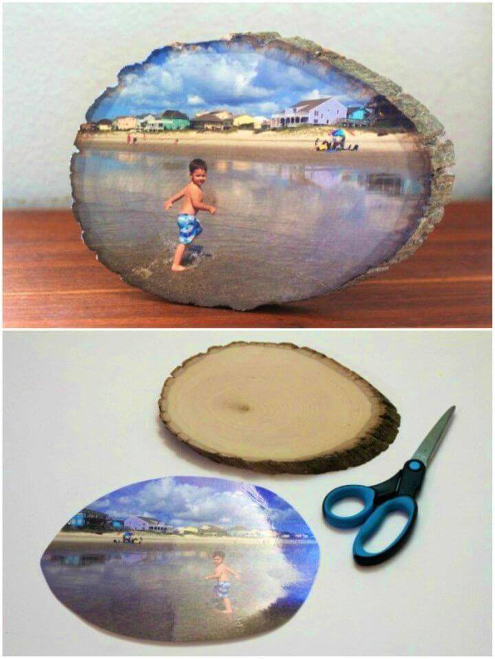 Make Wood Slice Photo Transfer, use the custom photo transfer techniques and transfer your photos on wood slices to make interesting photo gifts!