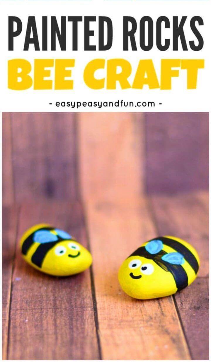 Make Your Own Bee Painted Rocks, Painted Rocks for Garden, Painted Rocks for Outdoor