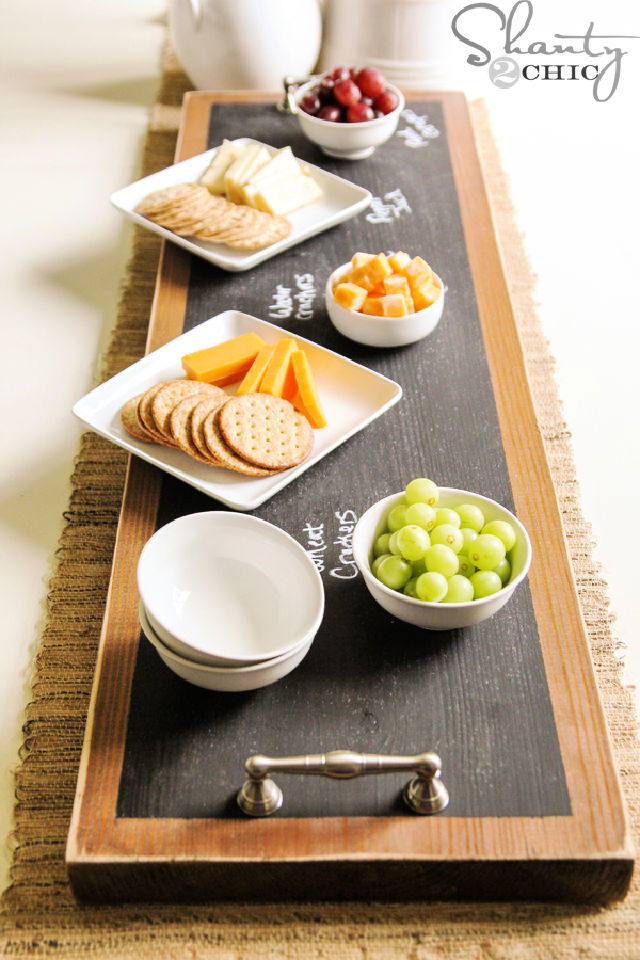 Make a Chalkboard Paint Serving Tray