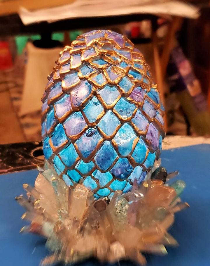 Make a Glowing Rainbow Foam Dragon Egg