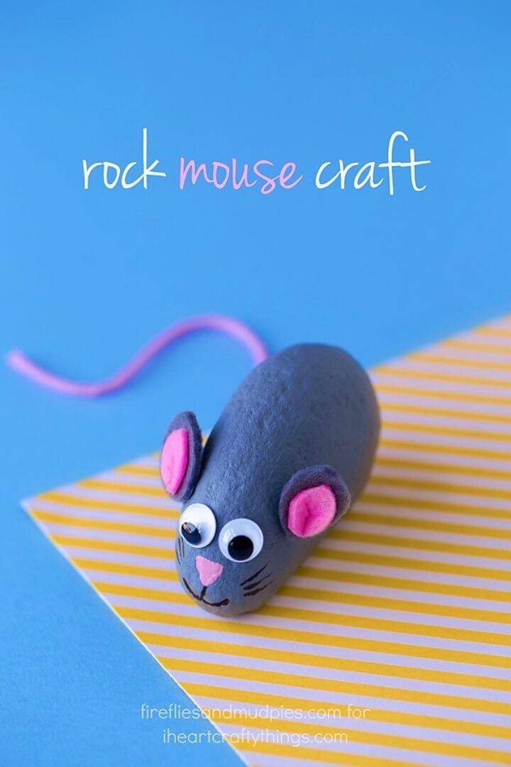 Make a Sweet Little Painted Mouse Rocks, Painted Rock Animals, Painted Rock Kids Crafts,