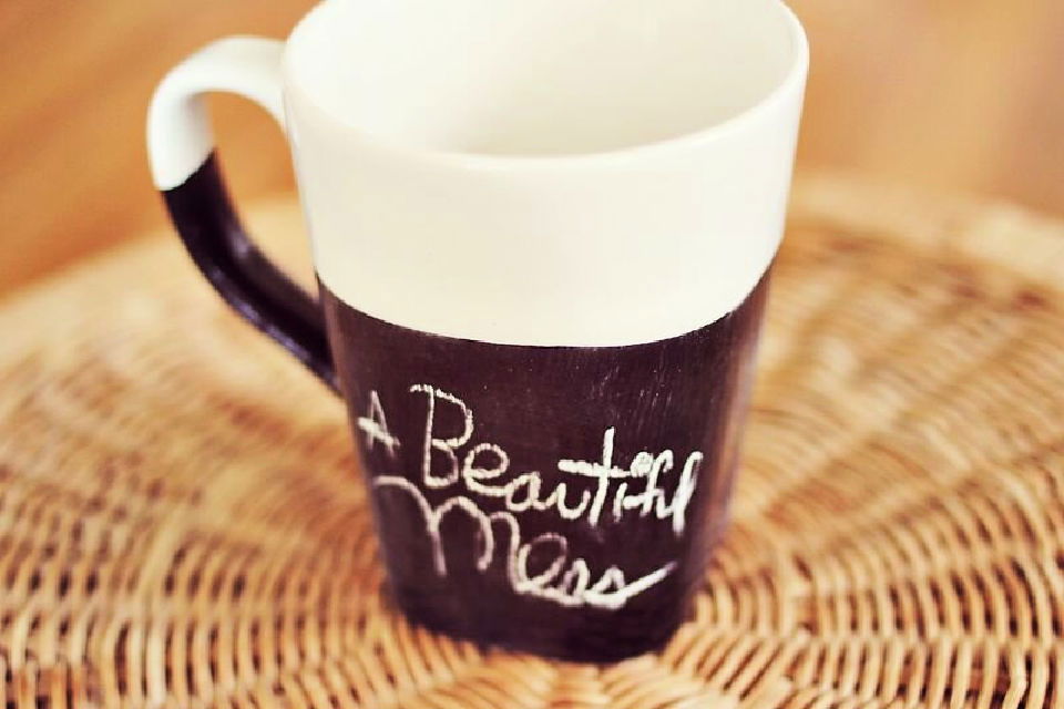 Making a Chalkboard Paint Mug