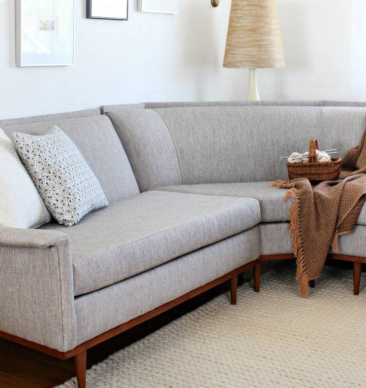 Mid Century Modern Sectional Sofa Makeover