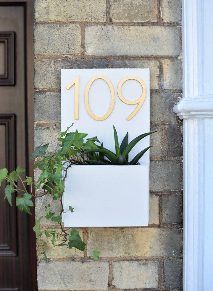 Modern DIY House Number Sign