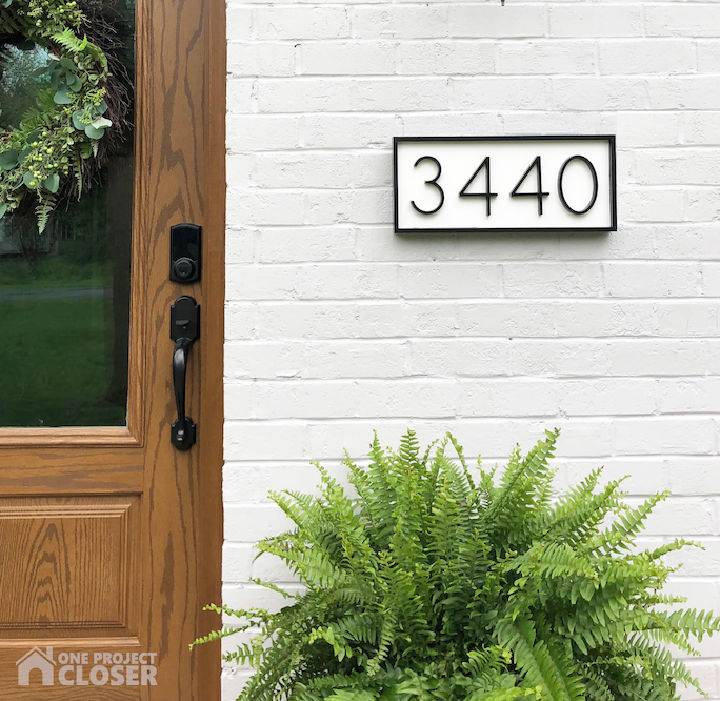 Modern House Number Sign Ideas