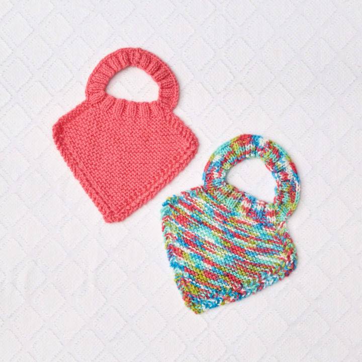 Multicolored Knit Baby Bibs Pattern
