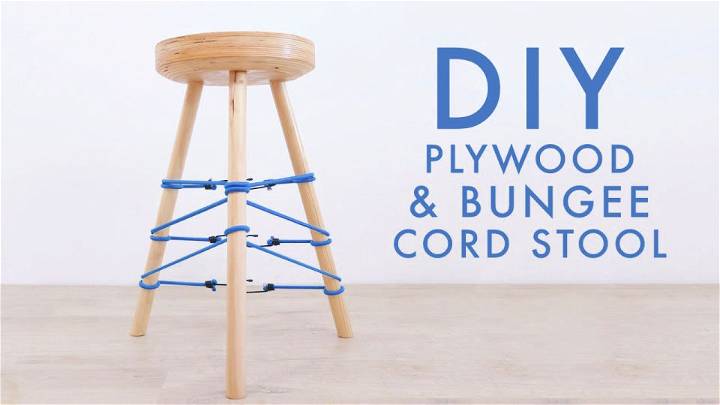 Handmade Plywood and Bungee Cord Stool