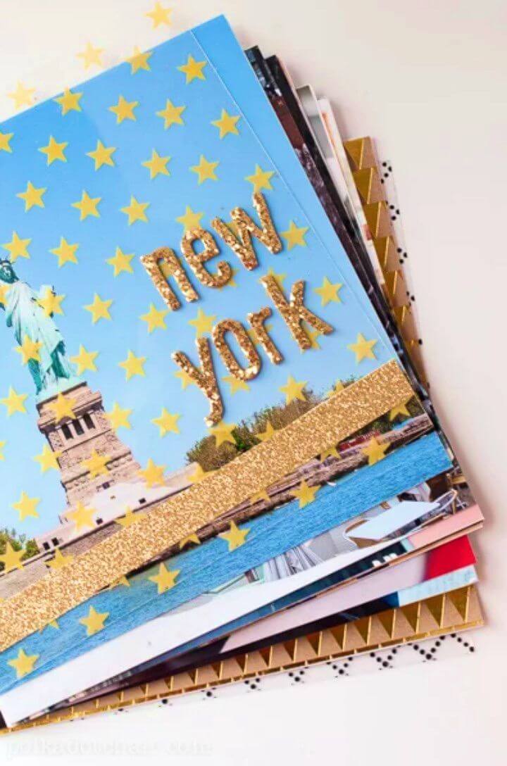 Pretty DIY Travel Photo Album, if you are willing to save your travel photos and memories then making a travel photo album would be a great idea!