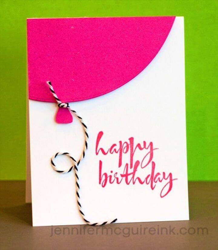 Quick DIY Balloon Cards, Quick Birthday Card Idea