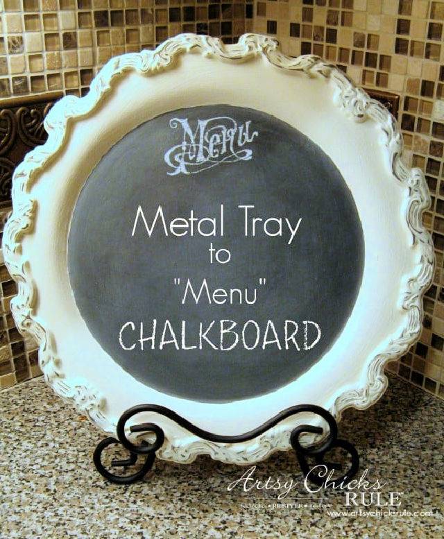 Repurposed an Old Metal Tray With Chalk Paint