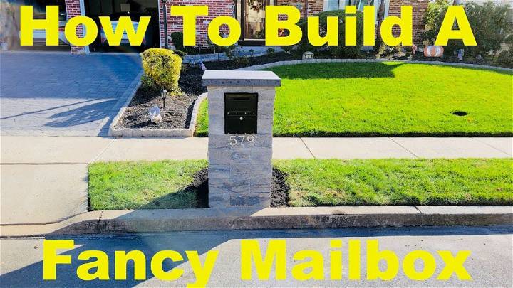 Homemade Stone Pillar Mailbox