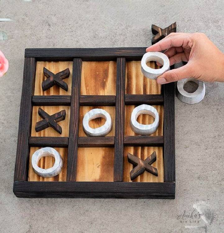 DIY Tic Tac Toe Game Using Scrap Wood