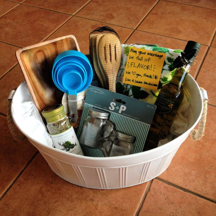 Simple DIY Wedding Gift Basket