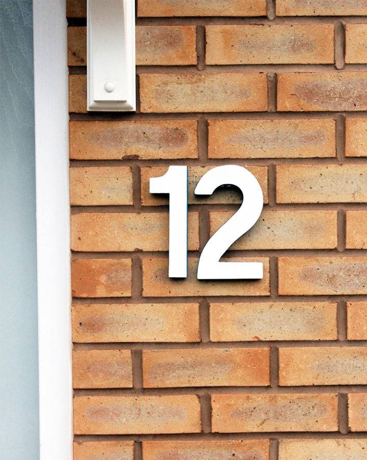 Wooden House Number Sign