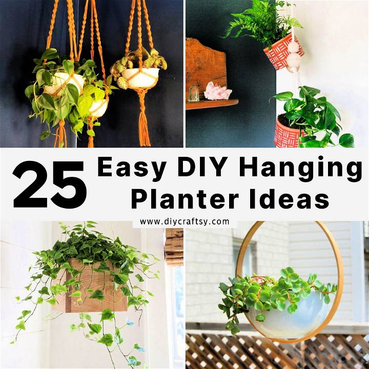 25 DIY Hanging Planter Ideas: How to Make Hanging Planters