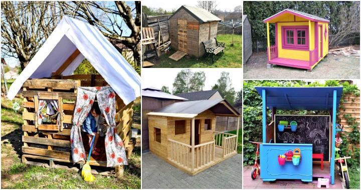 7 Diy Pallet Playhouse Plans For Your Kids Diy Crafts