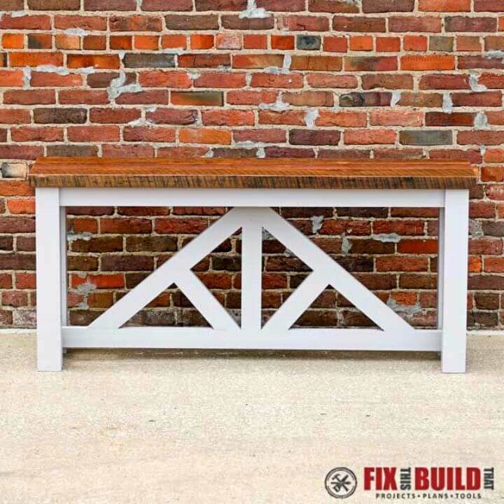 Adorable DIY Truss Sofa Table