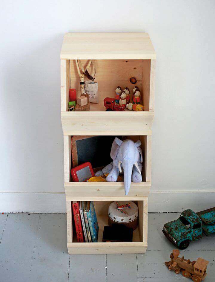 Adorable DIY Wooden Toy Bins