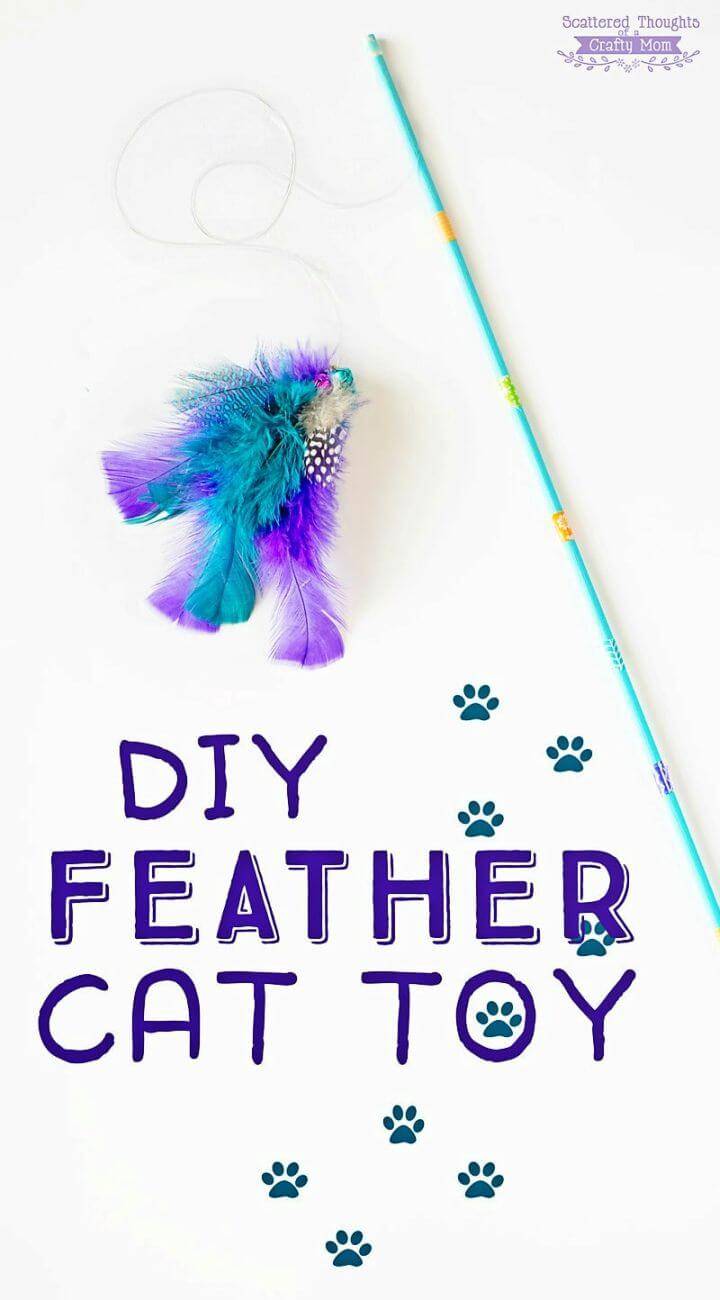 Awesome DIY Feather Cat Toy